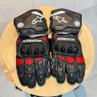 Alpinestars Kırmızı Siyah Deri Eldiven