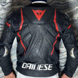 Dainese Kırmızı 4 Mevsim Deri, Kumaş Mont