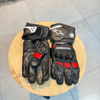 Alpinestars Kırmızı Siyah Deri Eldiven