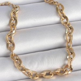 316L Çelik Gold Renk Zincir Model Kadın Bileklik | BB6936