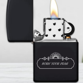 BURN YOUR FEAR benzinli çakmak