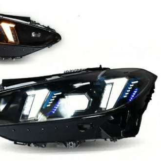 BMW G22 / G23 / G26 (Makyajsız) Uyumlu LCI Dizayn LED Far Seti – Şerit Gündüz LED + Animasyon