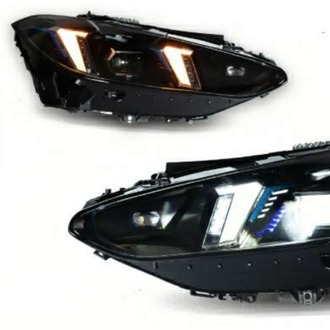 BMW G22 / G23 / G26 (Makyajsız) Uyumlu LCI Dizayn LED Far Seti – Şerit Gündüz LED + Animasyon