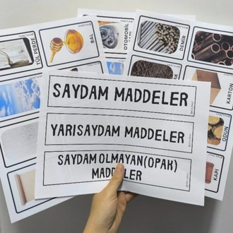 MADDELERİN IŞIĞI GEÇİRME DURUMLARI FLASH KART