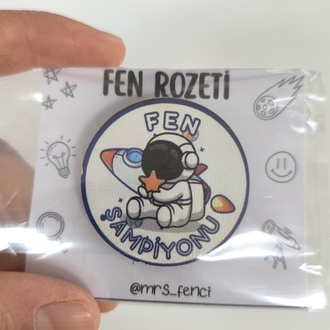 Fen şampiyonu rozeti 1.model