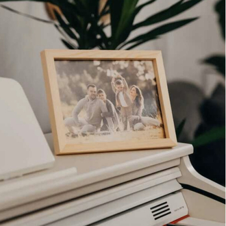 15x21 Natural Çerçeve Ayaklı Masa Üstü  