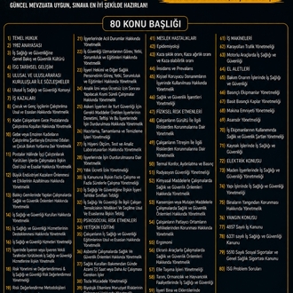 İSG 2026 10 Konu Paketi – (Online)