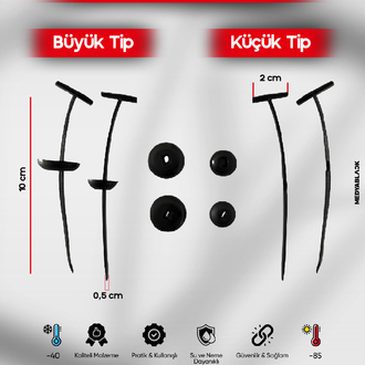 Büyük ve Küçük Tip 2 paket 200 pcs ( 100 set )
