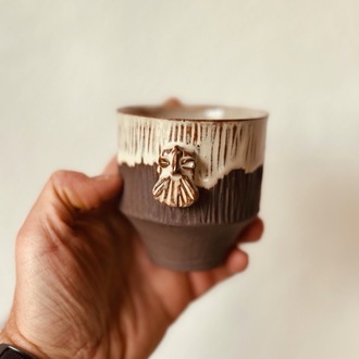 stoneware seramik aztec cup