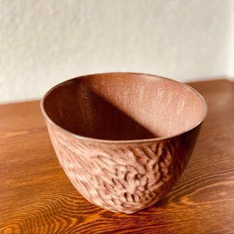 carved II stoneware ramen kase