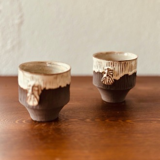 stoneware seramik aztec cup