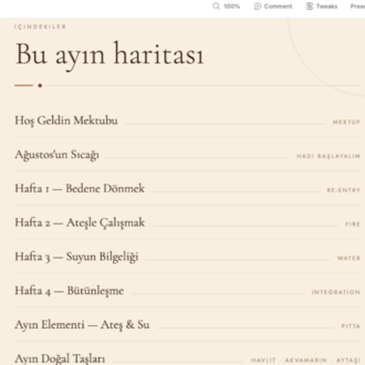 Rasa- Ağustos Ayı Günlüğü