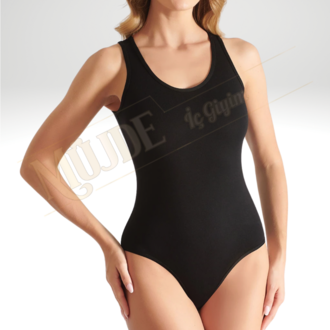 ELT2005 Elit Kadın Modal Elastan Geniş Askılı Body Siyah ( 3 ADET )