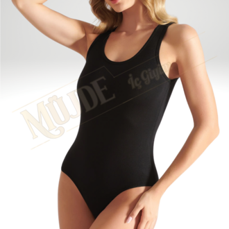 ELT2005 Elit Kadın Modal Elastan Geniş Askılı Body Siyah ( 3 ADET )