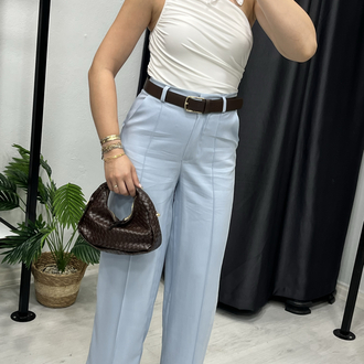 Kemerli Bebe Mavisi Pantolon