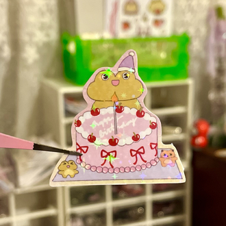 Hologramlı Birthday Sticker 