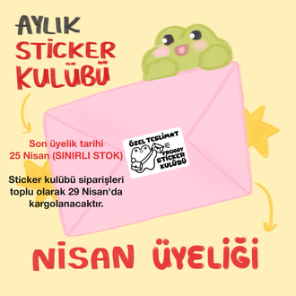 Nisan Ayı Sticker Kulübü Üyeliği l Whimsy Apples 