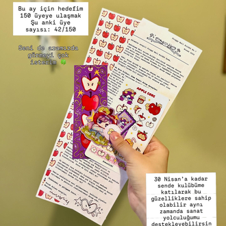 Nisan Ayı Sticker Kulübü Üyeliği l Whimsy Apples 