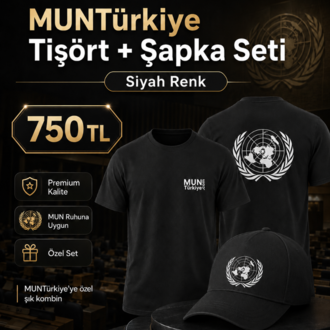 MUNTürkiye Tişört + UN Şapkası