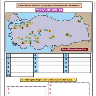 KPSS-AGS COĞRAFYA HARİTA ETKİNLİKLERİ (DOLDURMALI) PDF NOTU KİTAP OLARAK GELMEZ! 