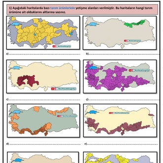 KPSS-AGS COĞRAFYA HARİTA ETKİNLİKLERİ (DOLDURMALI) PDF NOTU KİTAP OLARAK GELMEZ! 