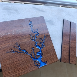 Kişiye Özel Epoxy Detaylı Masa Süsü