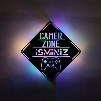 Kişileştirilebilir Gamer Zone Rgb Işıklı Tablo -126