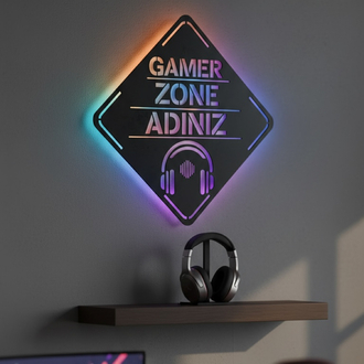 Kişiye Özel Gamer Zone Duvar Dekorasyonu 