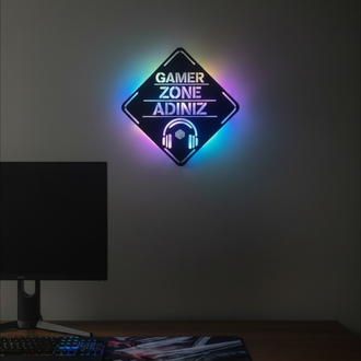 Kişiye Özel Gamer Zone Duvar Dekorasyonu 