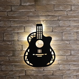 Işıklı Gitar Duvar Dekorasyonu -130