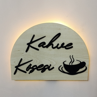 Kahve Köşesi İçin Işıklı Duvar Dekorasyonu -101