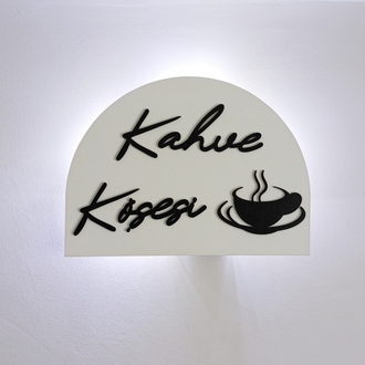 Kahve Köşesi İçin Işıklı Duvar Dekorasyonu -101