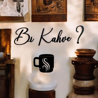 Bi Kahve? Ahşap Duvar Dekorasyonu -135