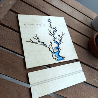 Kişiye Özel Epoxy Detaylı Masa Süsü