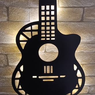Işıklı Gitar Duvar Dekorasyonu -130