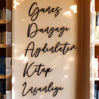 Güneş Dünyayı Aydınlatır Kitap İnsanlığı Duvar Dekorasyonu -136