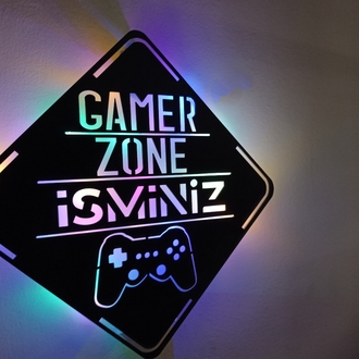 Kişileştirilebilir Gamer Zone Rgb Işıklı Tablo -126