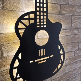 Işıklı Gitar Duvar Dekorasyonu -130
