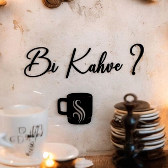 Bi Kahve? Ahşap Duvar Dekorasyonu -135