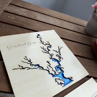 Kişiye Özel Epoxy Detaylı Masa Süsü