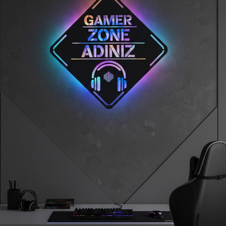 Kişiye Özel Gamer Zone Duvar Dekorasyonu 