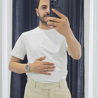 Minimalist T-Shirt - Beyaz