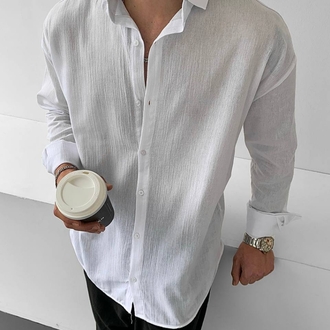 Modern Erkekler İçin Lüks Detaylar: Krinkle Oversize Gömlek