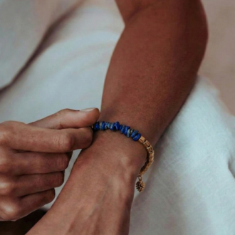 Lapis Lazuli Hematit Bileklik