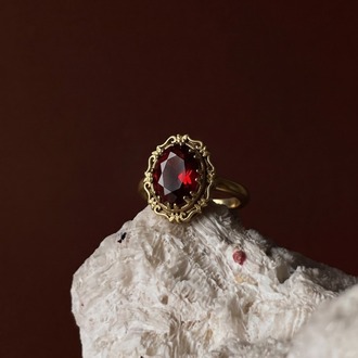 Lal Taşı Garnet Yüzük