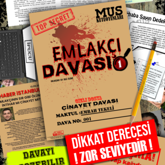 4 FARKLI DAVA TEK PAKET HEDİYELİ ÜRÜN KATİL KİM DEDEKTİF OYUNU