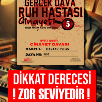 Ruh Hastası Davası Dedektif Oyunu Cinayet Çözme Katil Kim Suçlu Bulma Kutu Oyunu