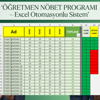 ÖĞRETMEN NÖBET PROGRAMI