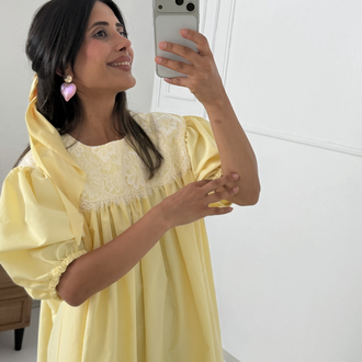 Nutla Sarı Elbise 