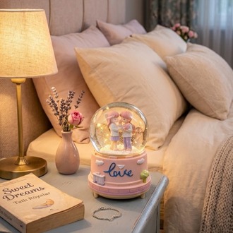 Dekoratif Love Tasarımlı Kar Küresi